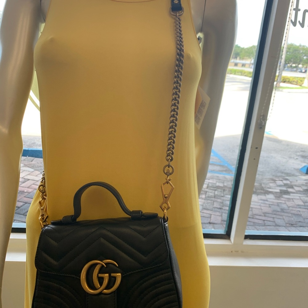Gucci Marmont mini top handle bag black - Picture 5 of 14